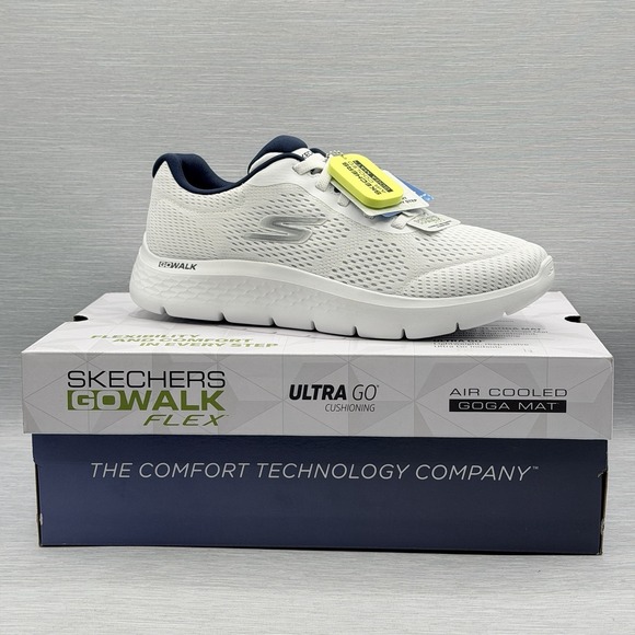 Skechers GOwalk Flex Men's 8.5 White Walking Shoes Ultra Go Air Cooled 216486